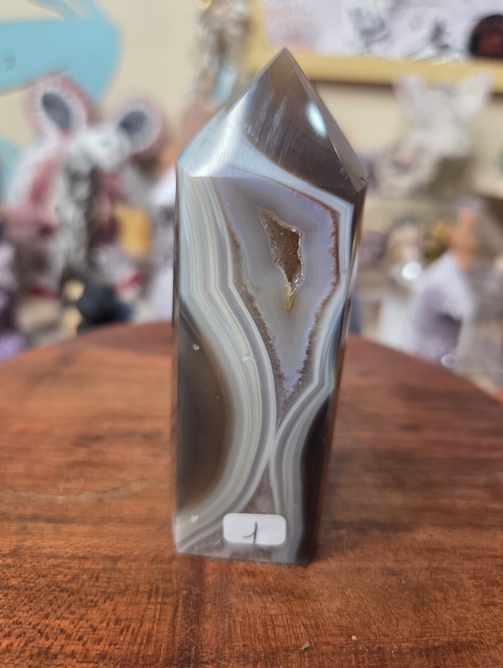 Druzy Agate Brown Tower 3.5 In (Harmony) - Picture 4 of 5